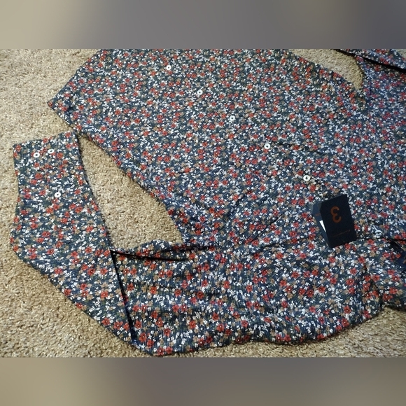 Good Man Brand Floral Long Sleeve Button Down Shirt NWT - Picture 3 of 9